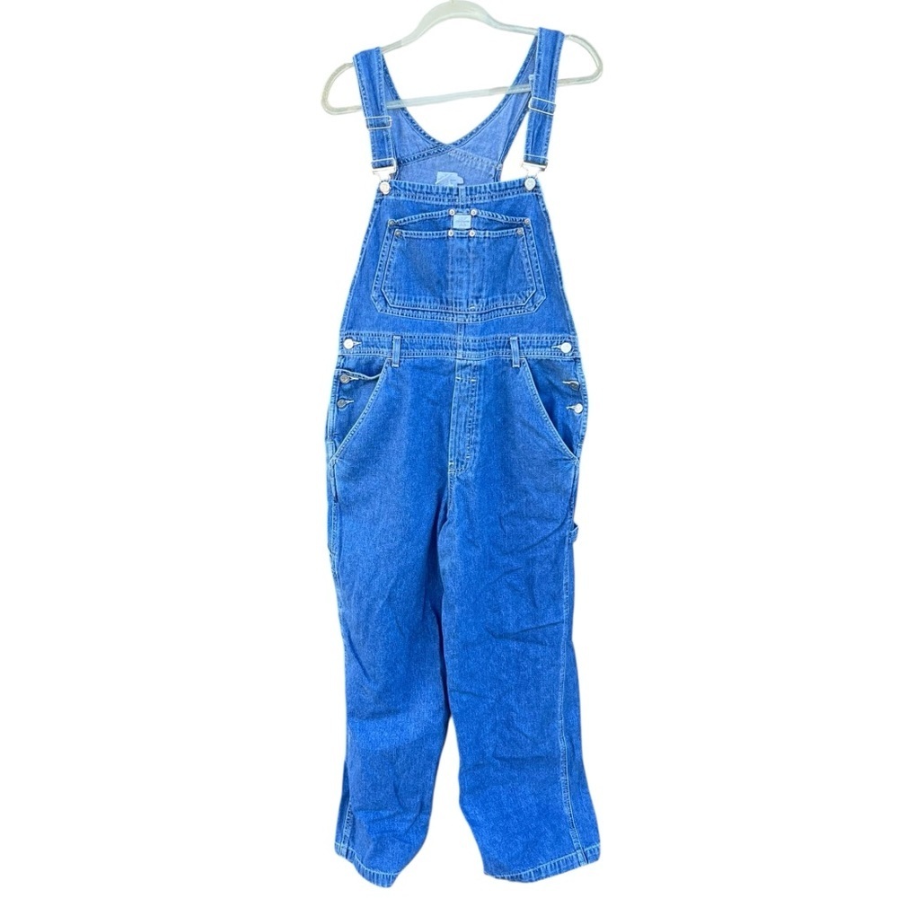 VTG 90s Y2K Calvin Klein CK Bib Overalls Double Stone Wash Baggy Cotton Large
